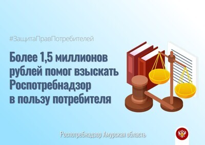 Более 1,5 миллионов рублей помог взыскать Роспотребнадзор в пользу потребителя за нарушение сроков оказания услуги